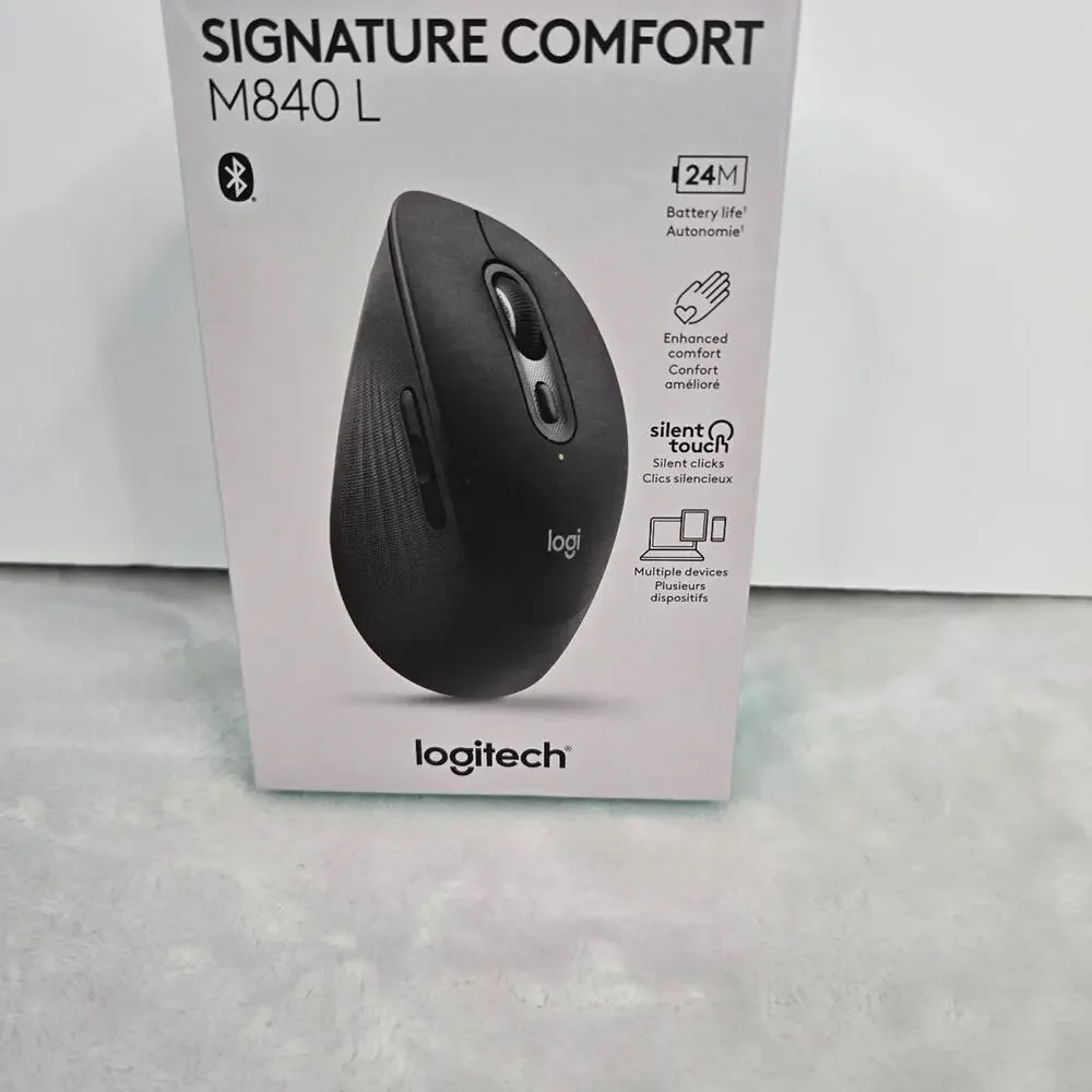 Logitech Signature M840 L RightHand Wireless Mouse Enhanced Comfort Palm Support